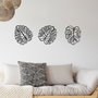 Wallity Tropical Escultura de pared metálica negra